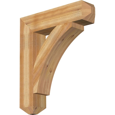 Ekena Millwork Thorton Craftsman Rough Sawn Bracket, Western Red Cedar, 6"W x 28"D x 32"H BKT06X28X32THR04RWR